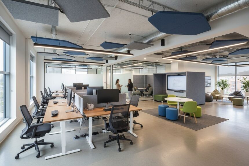 Mobilier de bureau moderne pour un open space confortable et productif