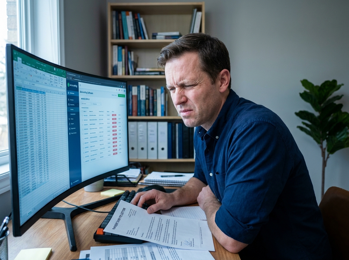 Responsable comptable consultant un logiciel de facturation pour retrouver un justificatif de paiement contesté